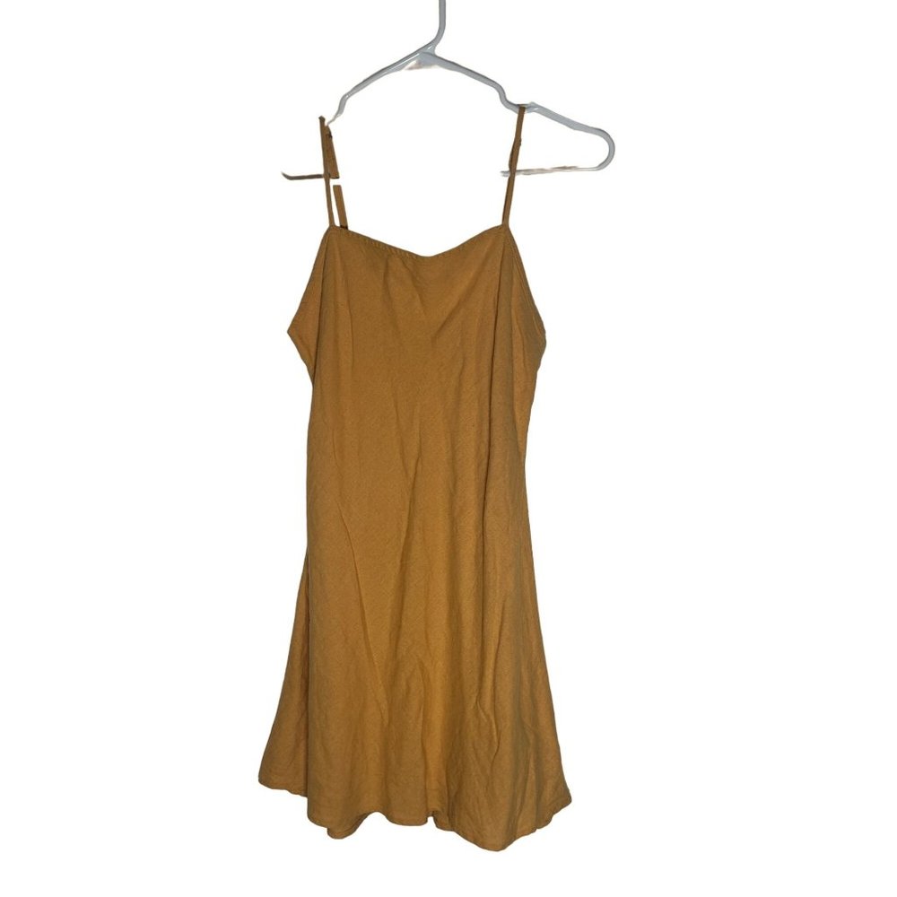 Mustard Slip Dress with Spaghetti Straps